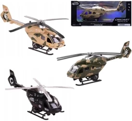 Helikopter metal pull back ze światłem i dźwiękiem - Trifox