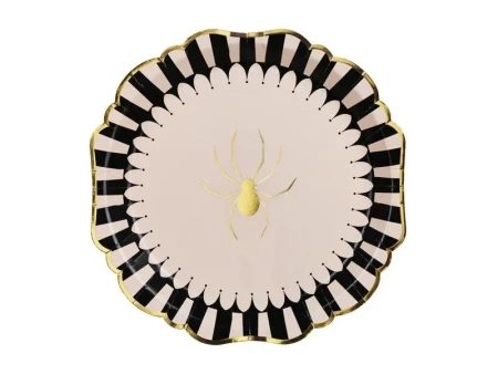 Talerzyki Pająk 23cm 6szt - PartyDeco