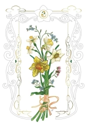 Karnet 12x18cm + koperta Żonkile - DaVinci