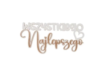 Drewniany napis - Wszystkiego najlepszego 5szt - Cresco