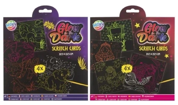 Zdrapywanki świecące w ciemności mix - Icom