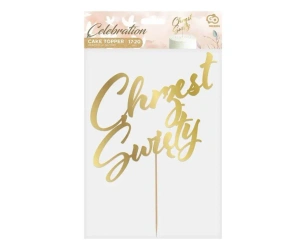 Dekoracja na tort Chrzest Święty 17x20cm - Godan