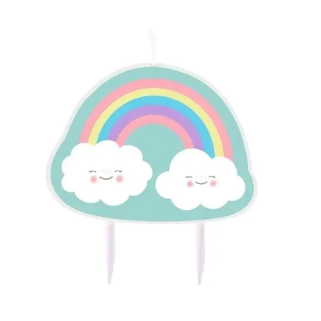 Świeczka urodzinowa Rainbow&Cloud - Amscan