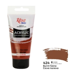 Farba akrylowa burnt sienna 424 75ml - Rosa