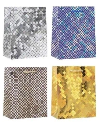 Torebka ozdobna 26x32x10cm hot-stamp mix ROZETTE