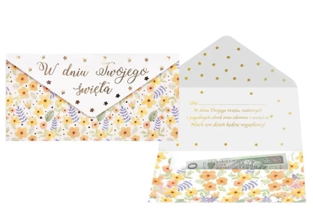 Koperta podarunkowa W dniu Twojego święta - Kukartka
