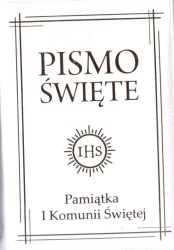 Pismo Święte w etui białe - I Komunia Św. - praca zbiorowa
