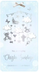 Karnet PM-079 Chrzest (niebieski)