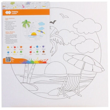 Podobrazie bawełniane z nadrukiem Pejzaż 25x25 tablica MDF Happy Color