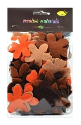 Kwiatki z filcu tonacja brązowa 60szt - Galeria Hobby