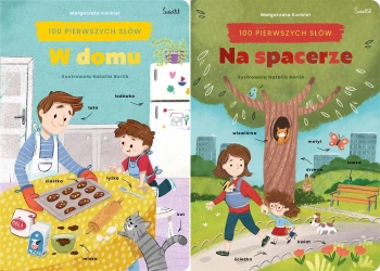 Pakiet Książki: 100 pierwszych słów: W domu, Na spacerze Dla dzieci - Małgorzata Korbiel