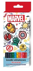 Kredki ołówkowe trójkątne Avengers 12 kolorów - Beniamin
