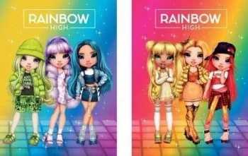 Zeszyt A5/16K trzylinia kolor Rainbow High (10szt) - ASTRA papiernicze