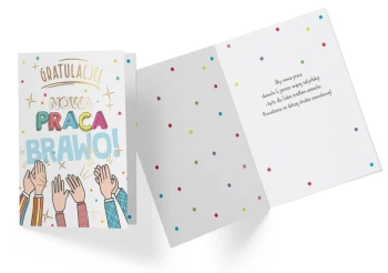 Karnet B6 PP-2211 Gratulacje, nowa praca - Kukartka