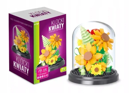 Klocki pod kloszem słoneczniki 228el - Artyk