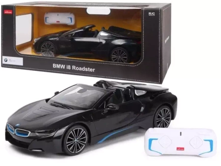 Auto R/C BMW i8 Roadster Rastar 1:12 czarne - Leantoys
