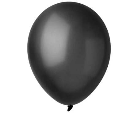 Balony metallic czarne 23cm 100szt - Decomex