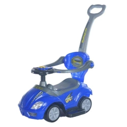Jeździk z rączką 3w1 Mega Car niebieski - Baby Mix