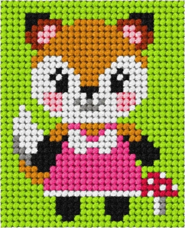 Zestaw do haftu Moje pierwsze wyszywanie Pani Lis - Anex-Bis PAP