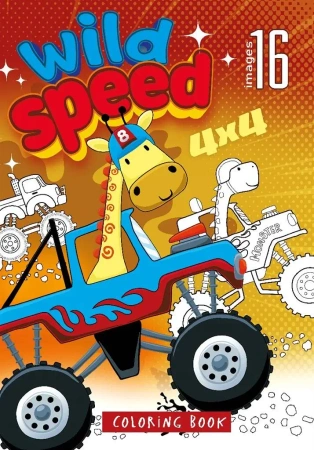 Kolorowanka A4 16 obrazków Wyścig - Fresh