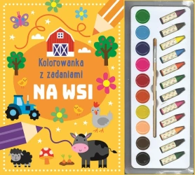 Kolorowanka z zadaniami. Na wsi - praca zbiorowa