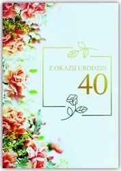 Kartka okolicznościowa Urodziny 40 - Trend