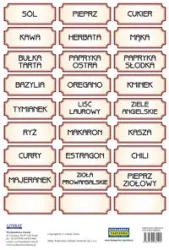 Naklejki na przyprawy - LITERAT