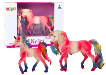 Figurki kolekcjonerskie jednorożec z młodym - Leantoys
