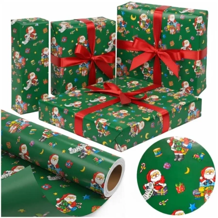 Papier Święta Wesoły Mikołaj X-Strong 38cmx20m - PaperHit