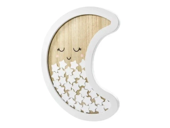 Drewniana księga gości Księżyc 38,5x30cm - PartyDeco
