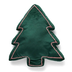Poduszka w kształcie choinki z lamówką - MCD