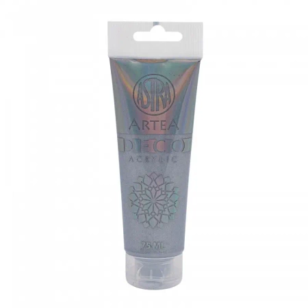 Farba akrylowa Deco Artea 75 ml tuba metaliczny srebrny - ASTRA art-pap