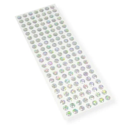 Kryształki samoprzylepne srebrne 10mm - Polsirhurt