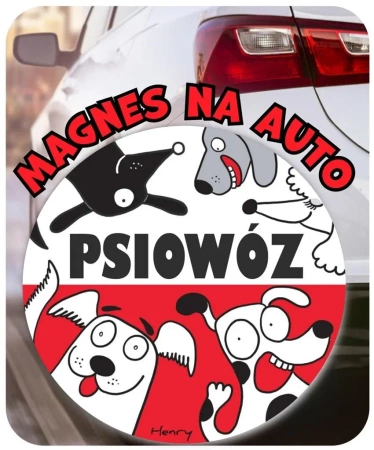 Magnes na auto PSIOWÓZ - Henry