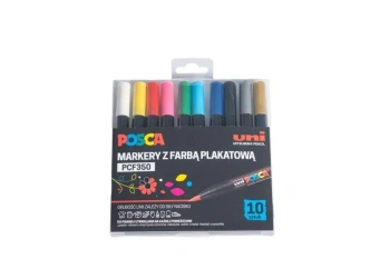 Markery plakatowe PCF-350 10 kolorów POSCA UNI - Uni Mitsubishi Pencil