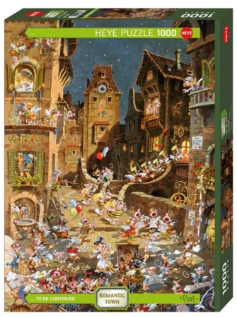 Puzzle 1000 elementów. Ryba. Romantyczne miasto, noc