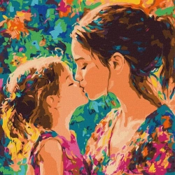 Malowanie po numerach - Pocałunek matki 40x40cm - Ideyka