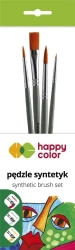 Zestaw pędzli syntetycznych B 4szt HAPPY COLOR - GDD