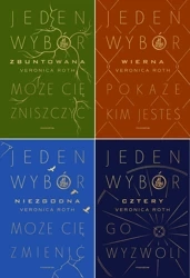 CYKL Niezgodna + Cztery + Zbuntowana + Wierna barwione brzegi Veronica Roth - Veronica Roth