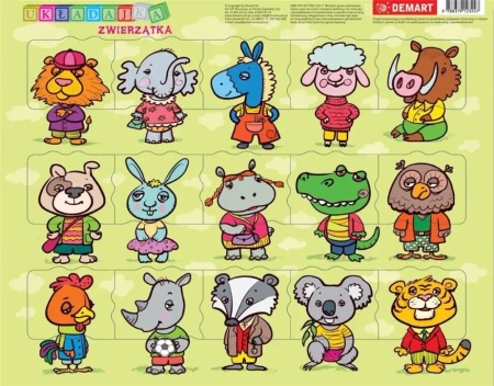 Puzzle ramkowe - Zwierzątka - opracowanie zbiorowe