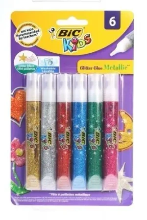 Klej brokatowy Glitter mix kolorów 6 kolorów BIC - BIC