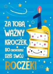 Karnet B6 PR-176 Roczek tort - Kukartka