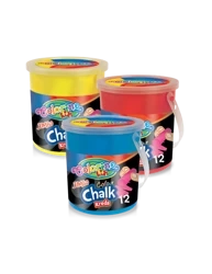 Kreda kolorowa Jumbo Colorino Kids wiaderko 12 sztuk mix - PATIO