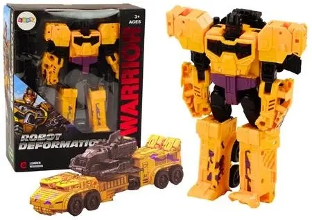 Auto-Robot z bronią 2w1 transformacja żólty - Leantoys