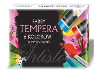 Farby tempera 6 kolorów w tubie - Sweet colours