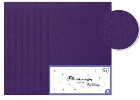 Filc dekoracyjny fioletowy 8szt - INTERDRUK