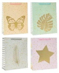 Torebka ozdobna 31x40x12cm hot-stamp mix ROZETTE