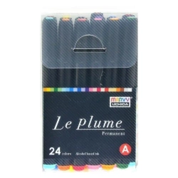 Markery permanentne z końcówką pędzelkową 24szt - Marvy