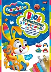 PACZKA Blok techniczny z kolorowymi kartkami A4 10k BAMBINO STANDARD (złota i srebrna kartka) 10 sztuk - ST-Majewski