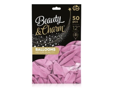 Balony Beauty&Charm makaronowe liliowe 30cm 50szt - Godan